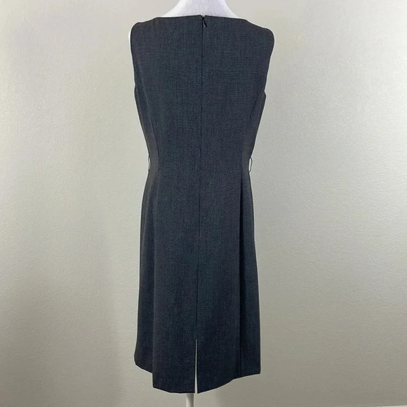 Tahari Arthur S. Levine Black white textured shift midi dress size 6 - Picture 6 of 8